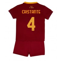 Fotbalové Dres AS Roma Bryan Cristante #4 Dětské Domácí 2022-23 Krátký Rukáv (+ trenýrky)